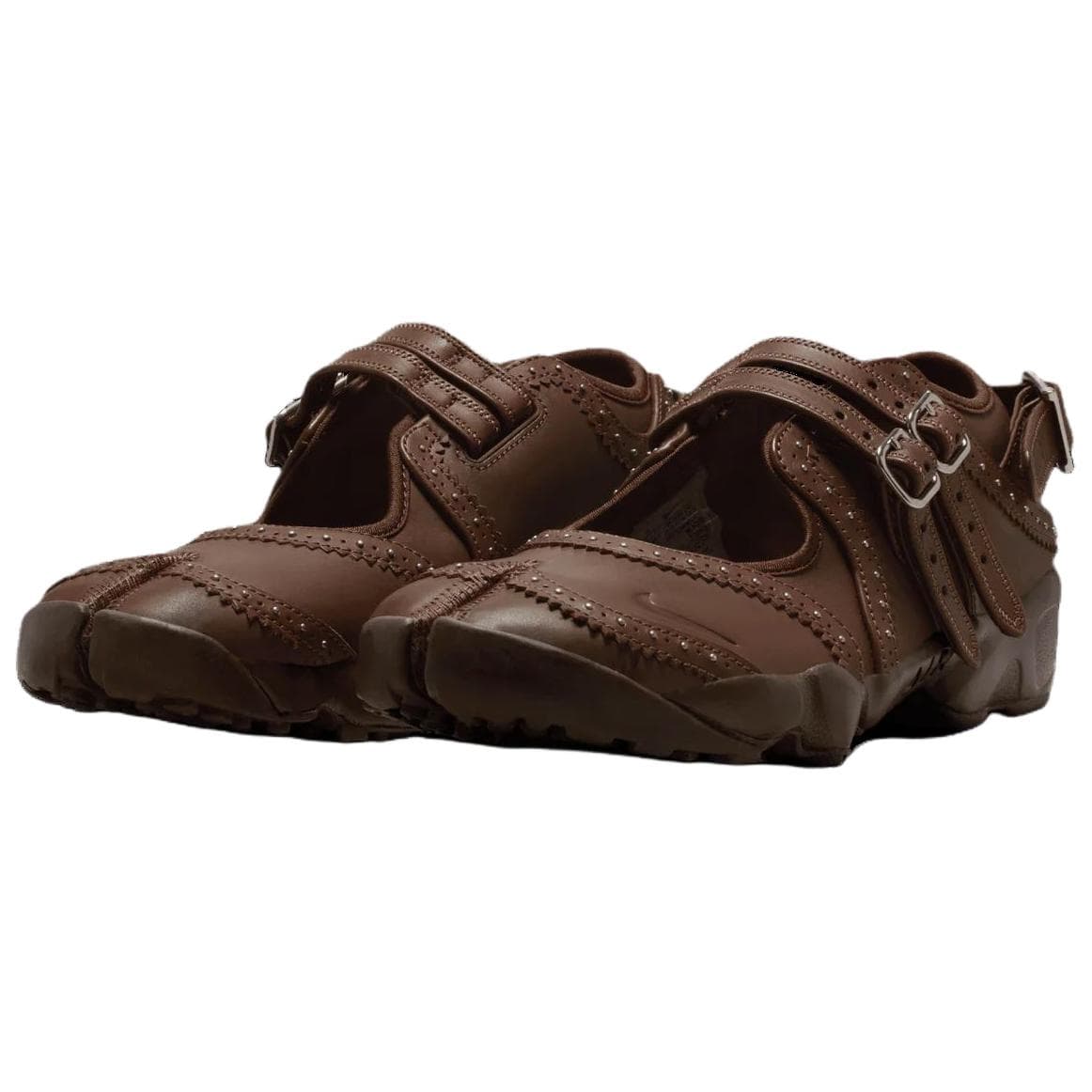 Кроссовки Nike Air Rift кожаные туфли Мэри Джейн женские коричневые - изображение 3