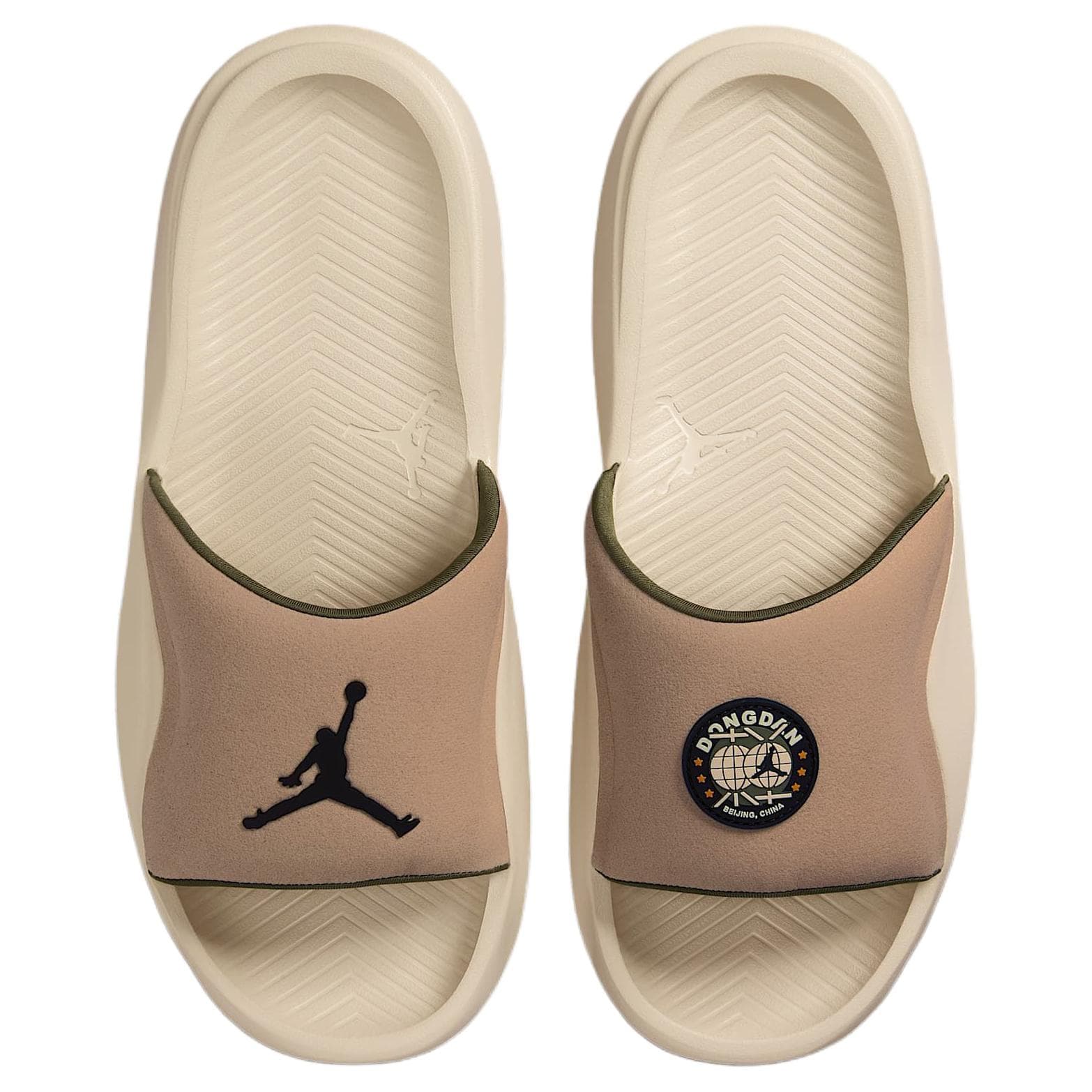 Сандалии Jordan Franchise Dongdan Унисекс Шлепанцы Бежевый & Коричневый - изображение 3
