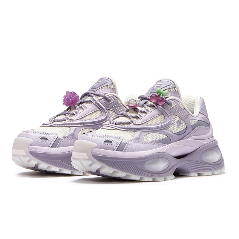 Кроссовки FILA FUSION BIANCO III Низкий Топ Повседневная Обувь Женская Белый Фиолетовый - изображение 2