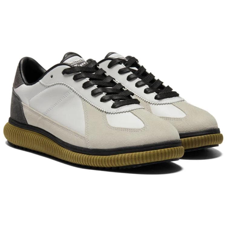 Кроссовки Onitsuka Tiger Delecity Противоскользящая Устойчивая к истиранию Низкий Верх Повседневная Обувь Унисекс Белый Черный - изображение 4