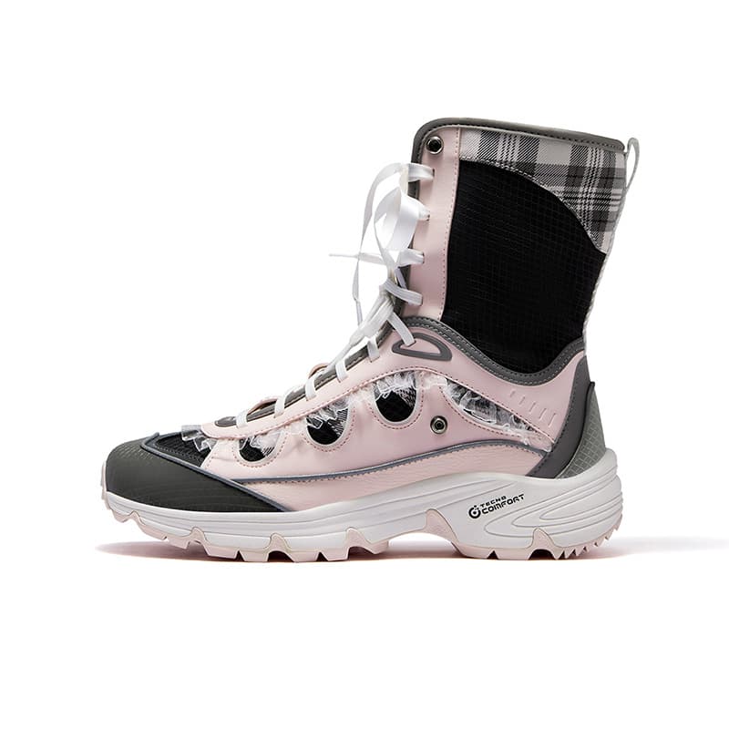 Кроссовки FILA FUSION COMO X KDC001 Высокие повседневные кроссовки для женщин цвет устричный черный весенний цветок порошок - изображение 1
