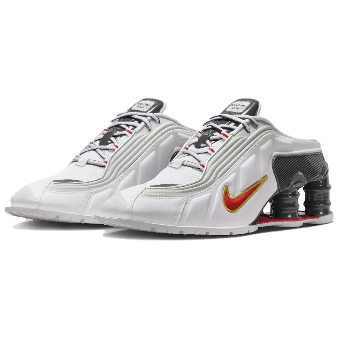 Кроссовки Martine Rose X Nike Shox MR4 Low Топ Повседневная обувь Женская Серебряная - изображение 3