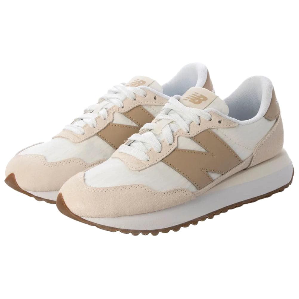 Кроссовки New Balance NB 237 Кожаная Низкая Повседневная Обувь Женская Бежевая - изображение 2
