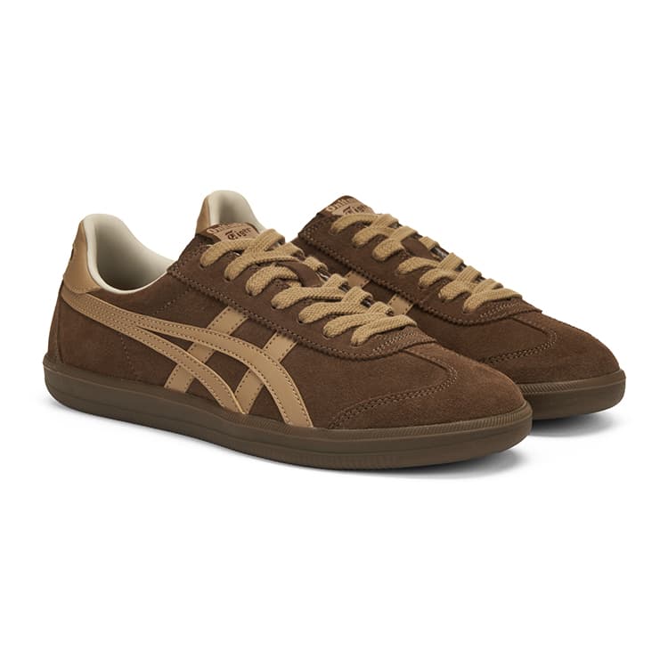 Кроссовки Onitsuka Tiger Tokuten Текстиль Спилок коровьей кожи Низкий топ Повседневная обувь Унисекс Темно-коричневый - изображение 3