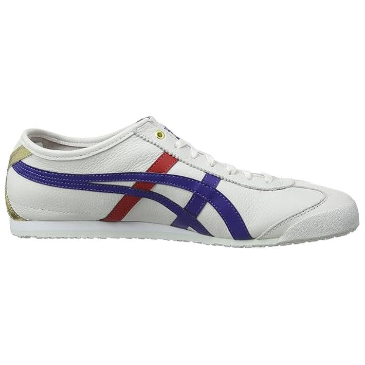 Кроссовки Onitsuka Tiger MEXICO 66 Устойчивый к истиранию Низкий верх Повседневная обувь Унисекс Белый Синий - изображение 2