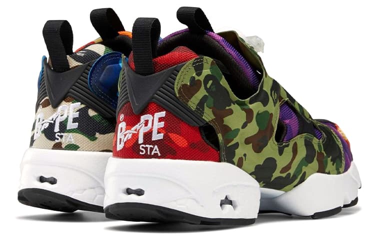 Кроссовки A BATHING APE x Reebok Instapump Fury "Multi-Camo" - изображение 4