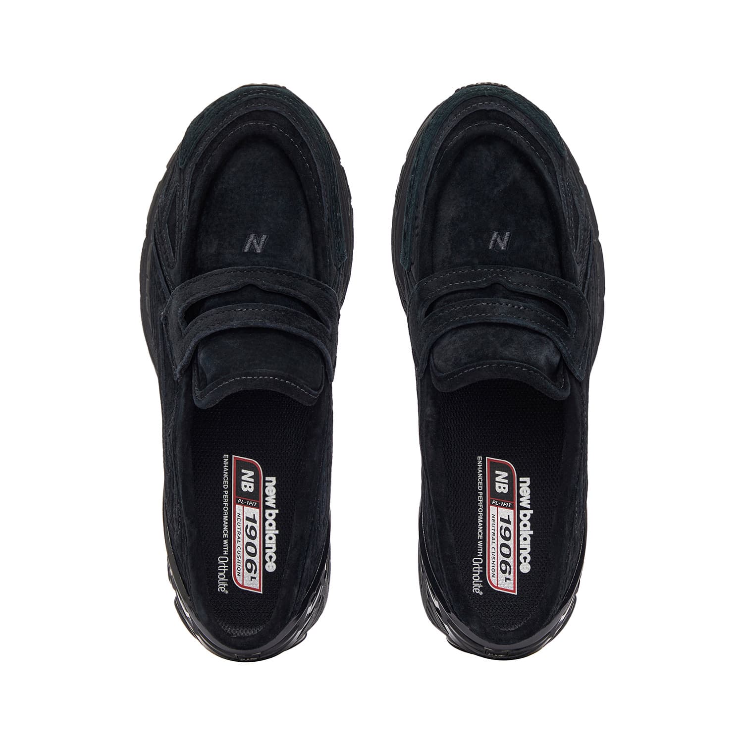 Кроссовки new balance 1906L Slip On Свинная кожа Лоферы Low Топ Повседневная обувь Унисекс Черный - изображение 4