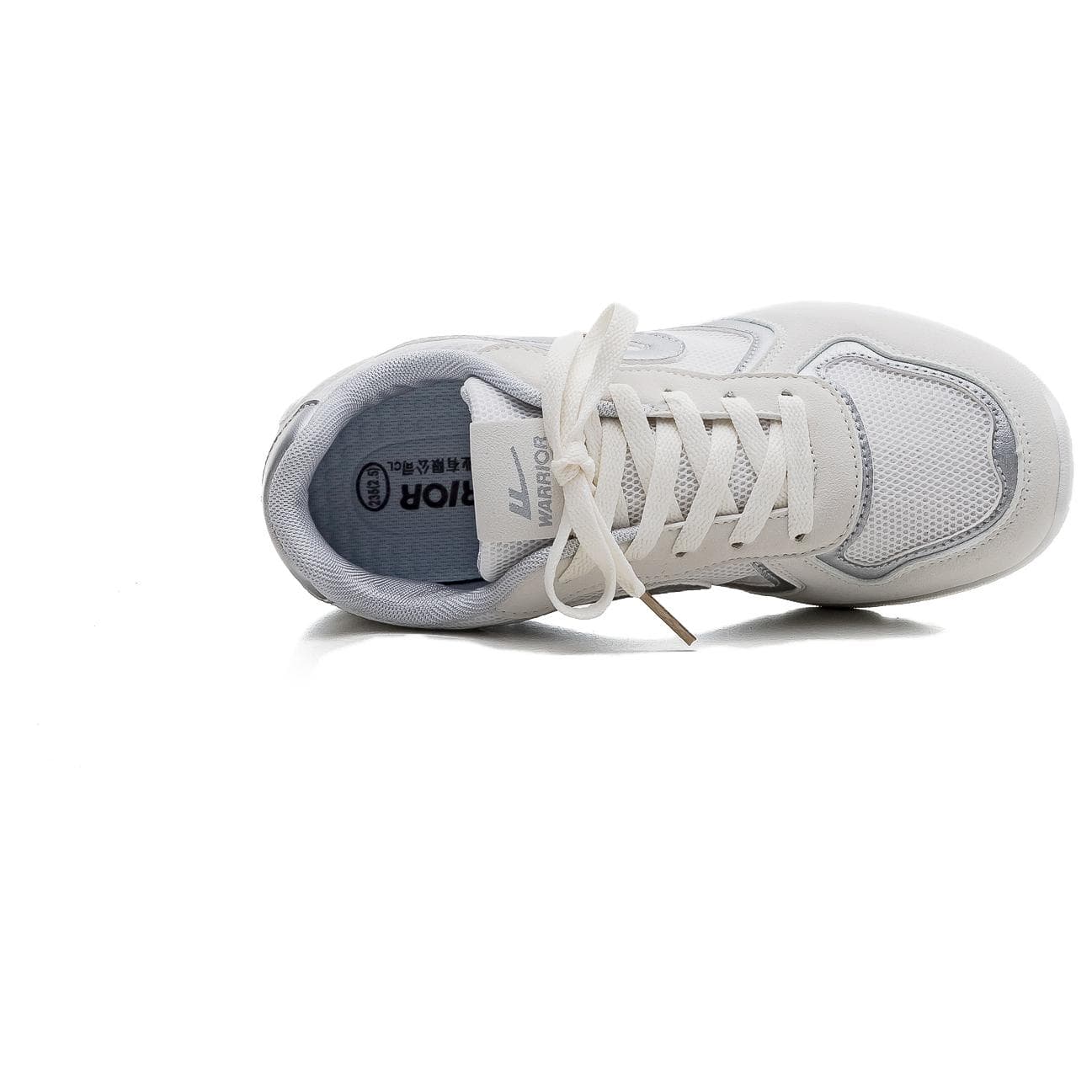 Кроссовки WARRIOR Дышащий Lightweight Breathable And Легкий Low Топ Повседневная обувь Женские Серый белый Серебряный - изображение 3