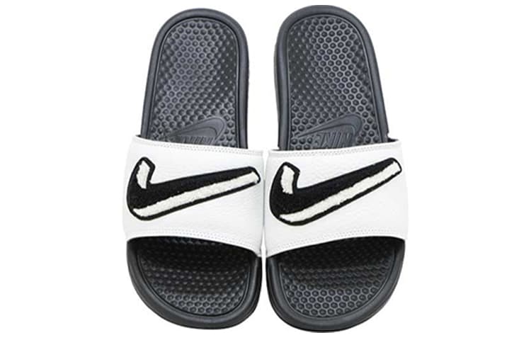 Сандалии Nike Just Do It Chenille Slides Black White - изображение 4