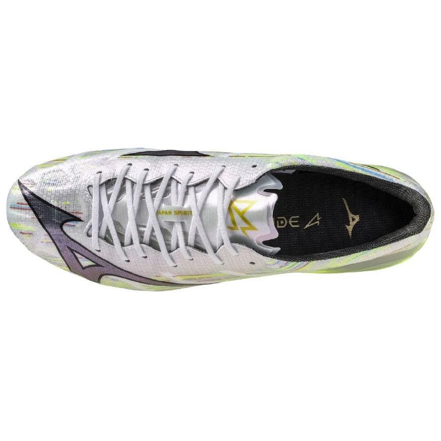 Кроссовки для футбола Mizuno Alpha 2 FG Твердый Грунт Противоскользящие Устойчивые к Износу Футбольные Бутсы Унисекс Серебристо-Зеленый - изображение 3