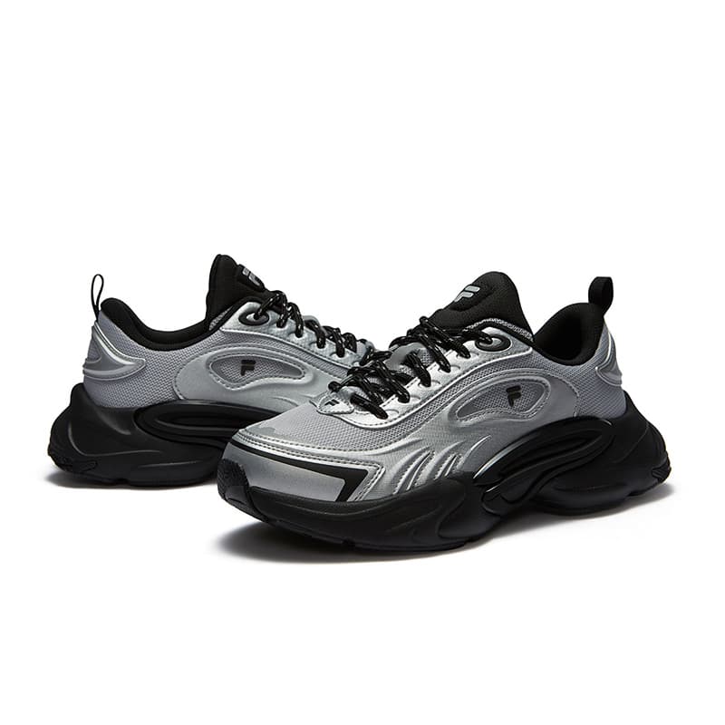 Кроссовки FILA FUSION FORCE Gravity Shoes Low Топ Повседневная обувь Женские Серебристый Серый Черный - изображение 3