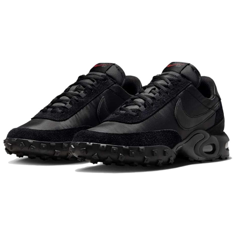 Кроссовки Nike Air MAX Waffle Racer Кожа Низкий Верх Повседневная Обувь Унисекс Черный - изображение 3