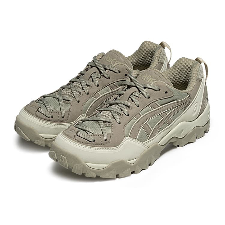 Кроссовки Asics Гель PICKAX Low Топ Повседневная обувь Унисекс Серый Зеленый - изображение 3