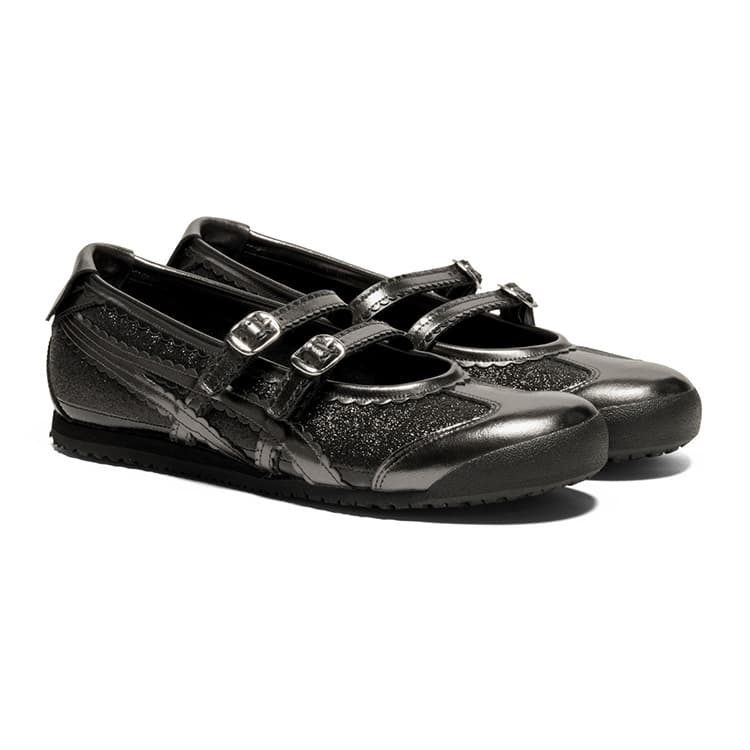 Кроссовки Onitsuka Tiger MEXICO 66 TGRS Низкий Топ Повседневная Обувь Женская Черная Серый - изображение 3