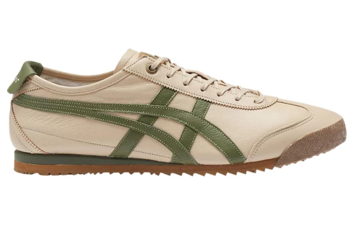 Кроссовки Onitsuka Tiger MEXICO 66 SD Низкий Топ Повседневная Обувь Унисекс Бежевый Зеленый - изображение 2