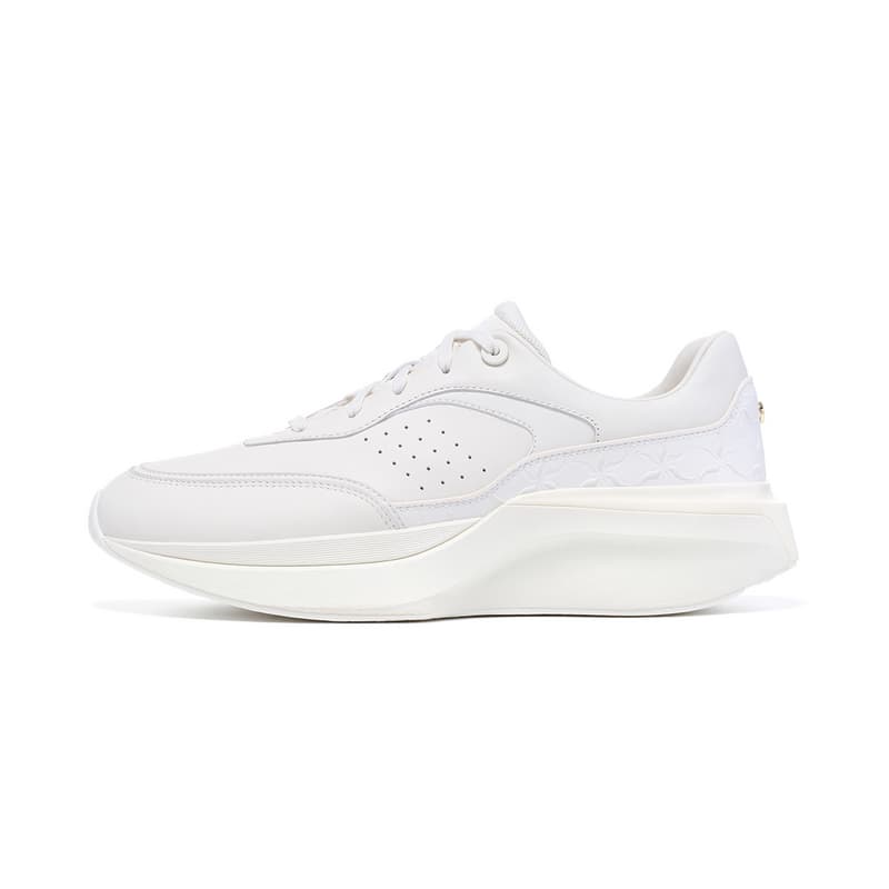 Кроссовки LI-NING 1990 Удобные повседневные кроссовки Увеличение роста Лоу-топы Офис/Повседневный Мужской Экрю - изображение 1