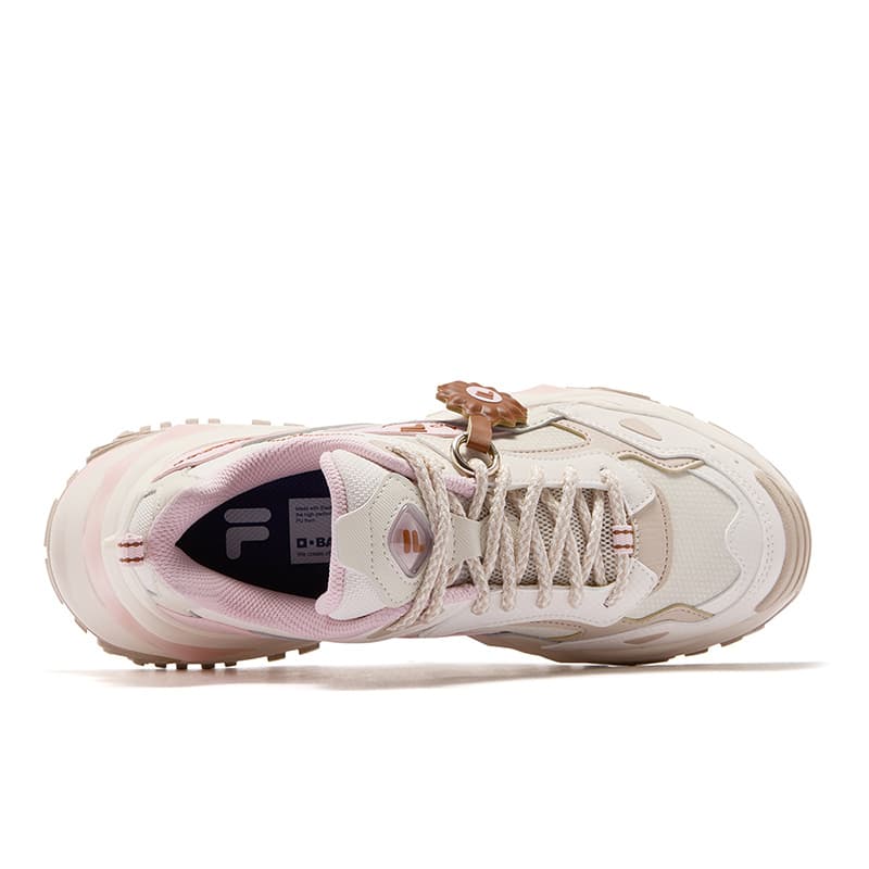 Кроссовки FILA FUSION BIANCO DX Бьянко Обувь Повседневная Женская Кремовый Порошок - изображение 6