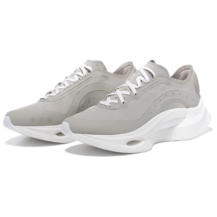 Кроссовки LI NING 1990 ТПУ (TPU) Амортизация Противоскользящий Низкий Топ Повседневная Обувь Мужская Серый Кварц - изображение 2