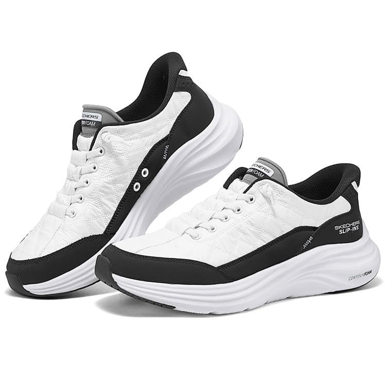 Кроссовки Skechers CONTOUR FOAM Износостойкая Легкая Повседневная Обувь Мужская Белый Черный - изображение 3