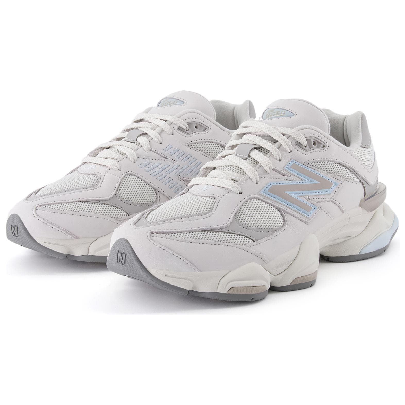 Кроссовки New Balance NB 9060 Удобная Устойчивая к истиранию Низкая Повседневная Обувь Унисекс Серый Белый - изображение 3