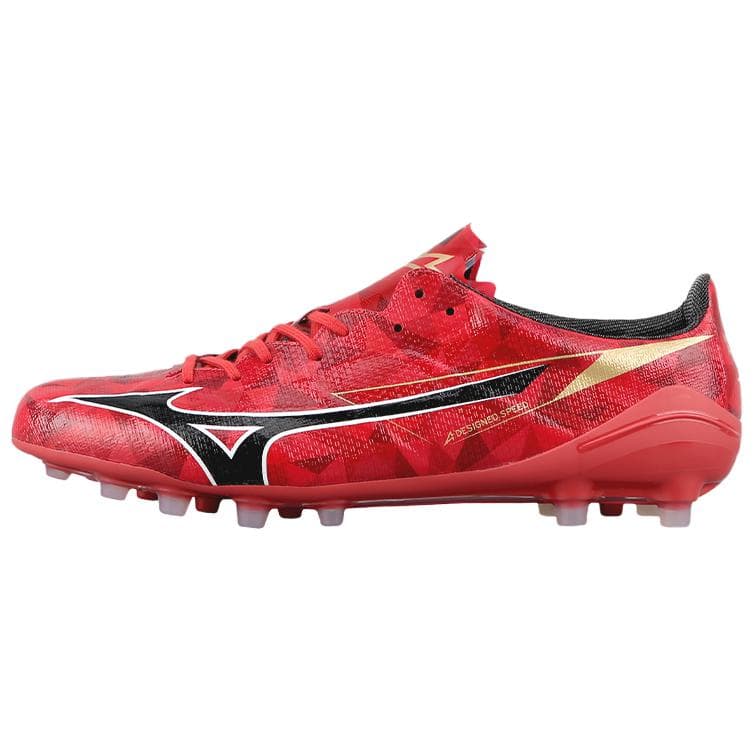 Кроссовки для футбола Mizuno AG Искусственный газон Синтетическая кожа Футбольные бутсы Мужские Красный Черный - изображение 1