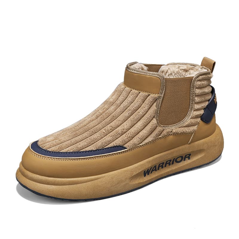 Кроссовки Warrior Slip-On Обувь Без Шнуровки Мода Минималистский Стиль Модный Универсальный Толстый Хлопок с Флисовой Подкладкой - изображение 1