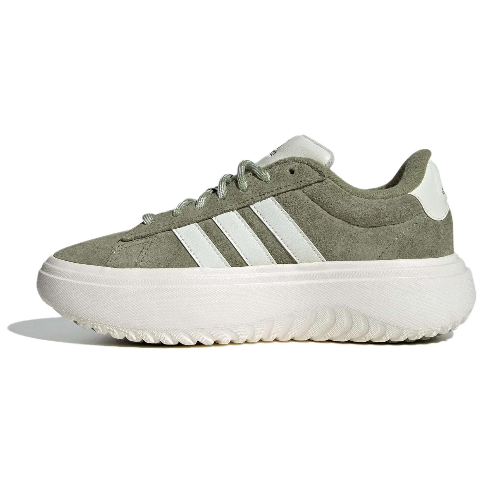 Кроссовки Adidas GRAND COURT PLATFORM Low Топ Повседневная обувь Женские Зеленый белый - изображение 1