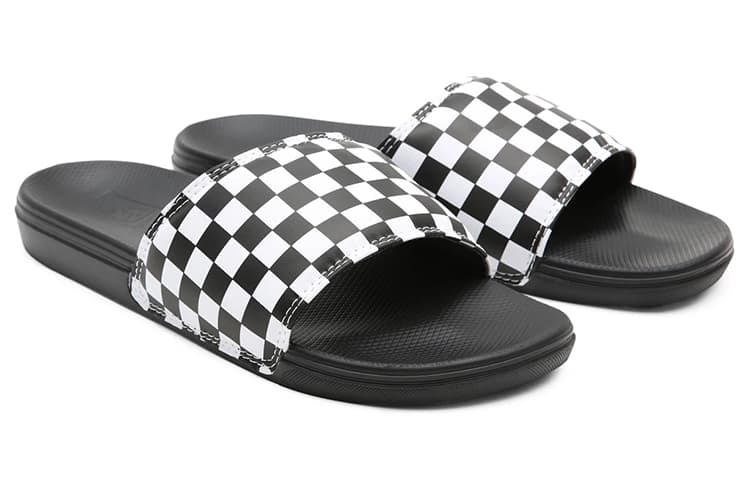 Сандалии Vans La Costa Slide-On Black White - изображение 3