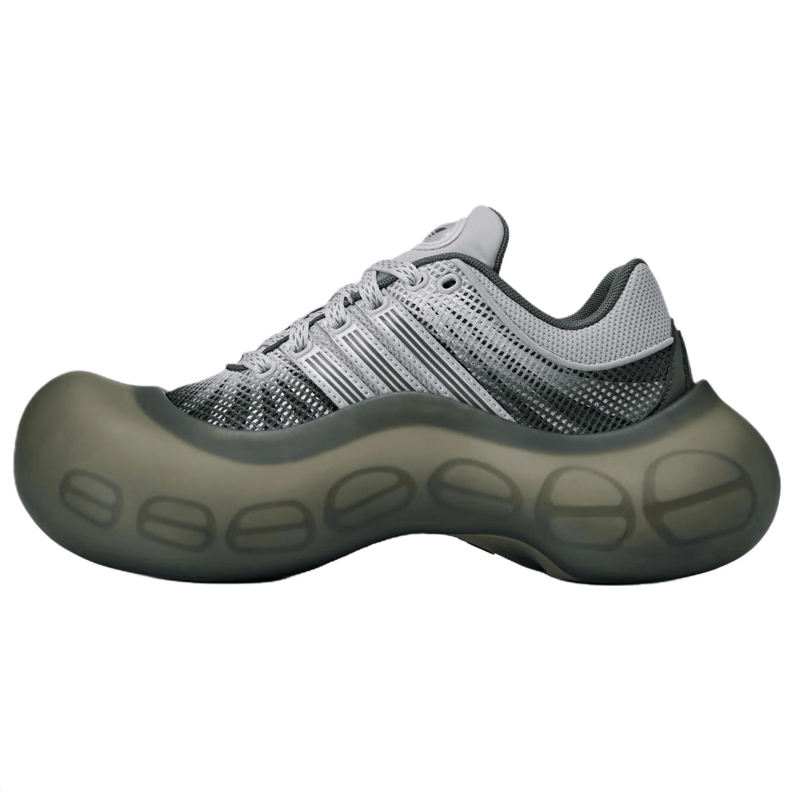 Кроссовки AVAVAV X adidas originals Moonrubber Megaride Дышащая Повседневная Обувь Женская Серый Белый - изображение 1