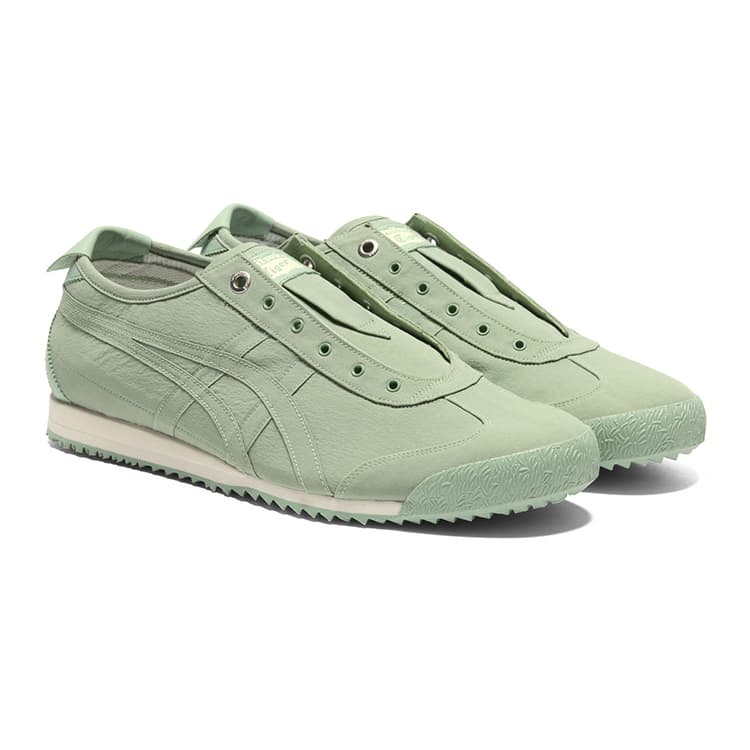 Кроссовки Onitsuka Tiger MEXICO 66 Slip-On Low-Top Повседневная Обувь Унисекс Зеленая - изображение 3