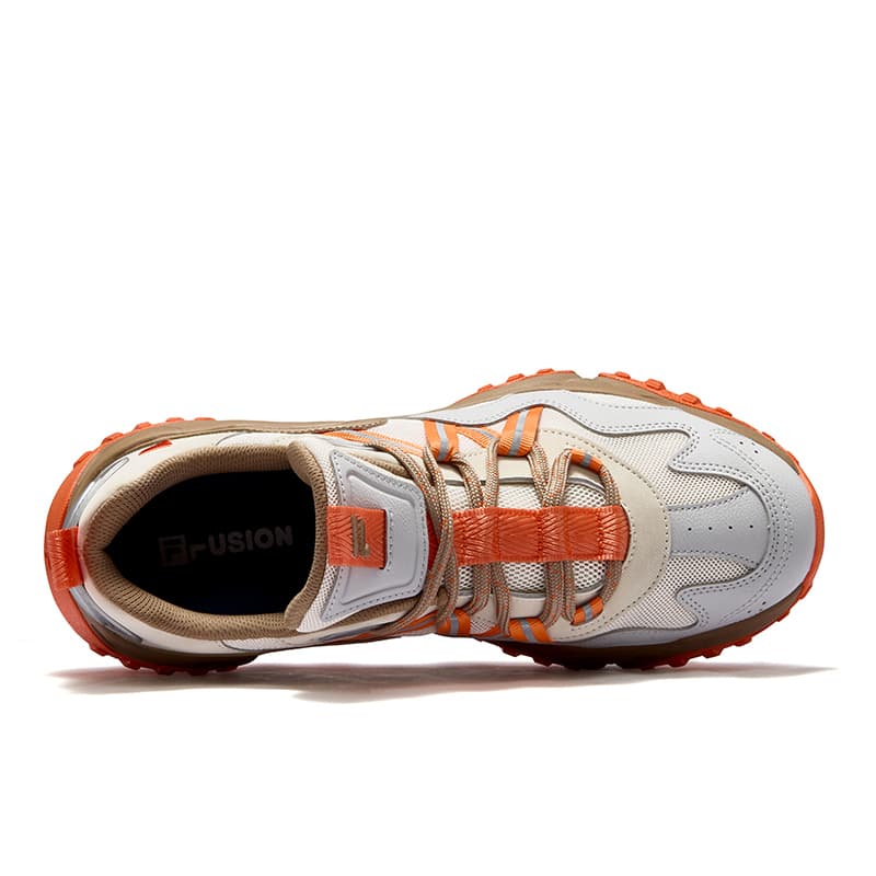 Кроссовки FILA FUSION FREEROAM Wander Shoes Дышащий Легкий Низкий Верх Повседневная Обувь Мужская Молочно-Белая - изображение 5