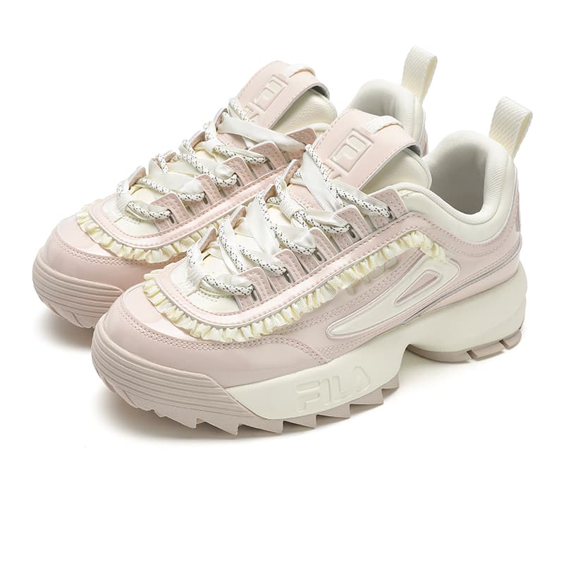 Кроссовки FILA Disruptor 2 Амортизация Износостойкий Низкий Топ Повседневная Обувь Женская Розовая Белая - изображение 4