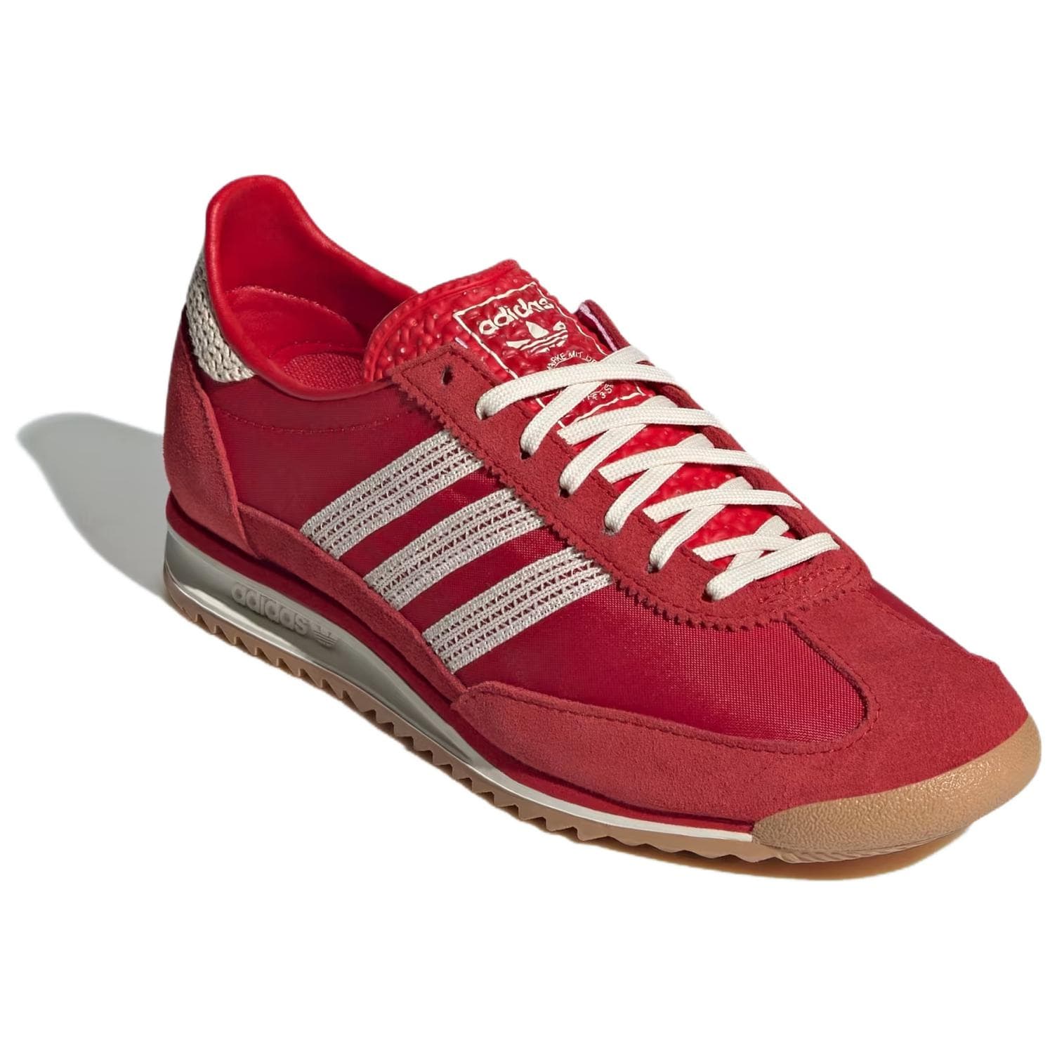 Кроссовки Adidas Originals SL 72 Текстиль Кожа Низкий Верх Повседневная Обувь Женская Красная - изображение 2