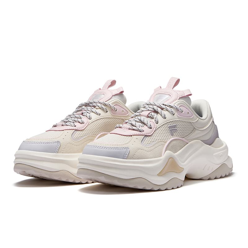 Кроссовки FILA FUSION BIANCO II Низкий Топ Повседневная Обувь Женская Кремово-Серый - изображение 2