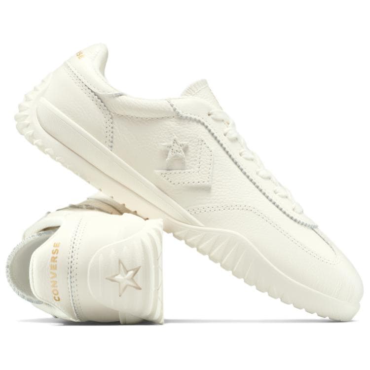 Кроссовки Конверс Run Star Trainer Кожа Низкий Верх Повседневная Обувь Унисекс Белый Золото - изображение 5