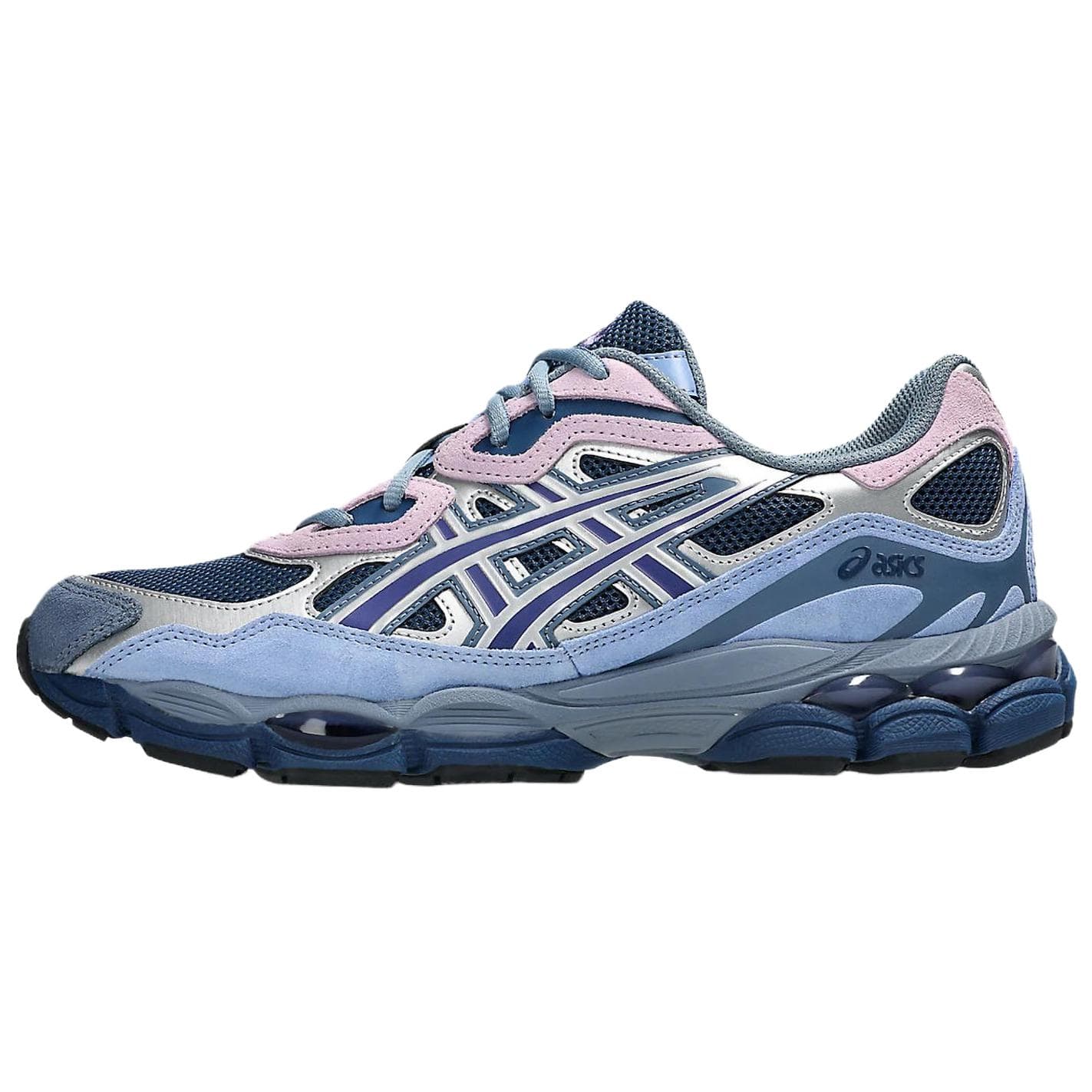 Кроссовки Asics Гель NYC Устойчивый к истиранию Низкий верх Повседневная обувь Унисекс Синий Розовый Серебряный - изображение 1