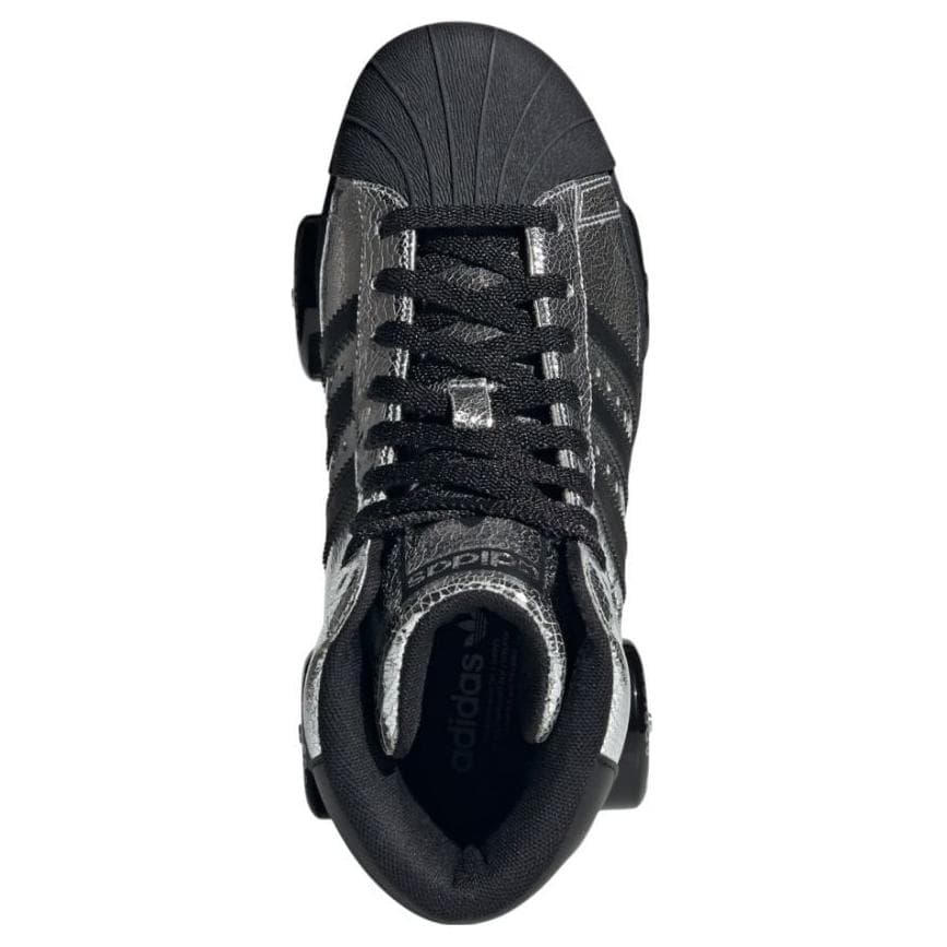 Кроссовки Adidas Originals Superstar 82 Удобные высокие повседневные кроссовки для женщин серебристо-черные - изображение 2