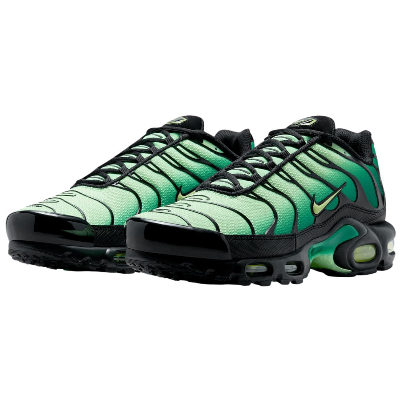 Кроссовки Nike Air max Плюс Дышащий Low Топ Повседневная обувь Унисекс Зелёно-чёрный - изображение 3