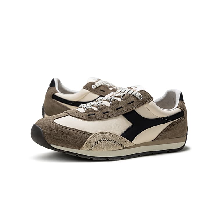 Кроссовки Diadora Runmover Устойчивый к истиранию Дышащий Низкий Верх Повседневная Обувь Унисекс Белый Коричневый - изображение 3