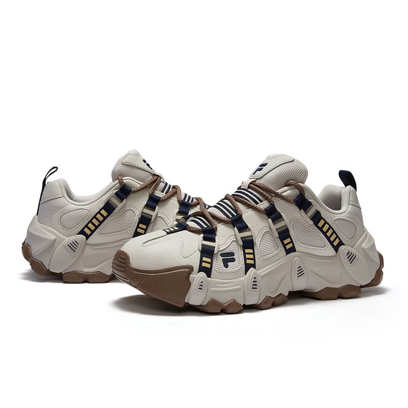 Кроссовки FILA FUSION EXOCET Горы Устойчивые к истиранию Низкие Повседневные Мужские Кроссовки Бежево-коричневые - изображение 3