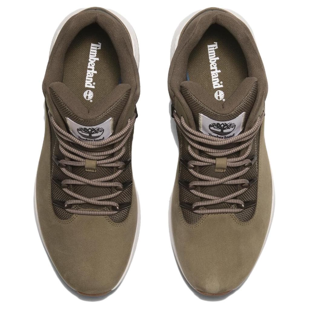 Кроссовки Timberland Противоскользящая Устойчивая к истиранию MID Топ Повседневная Обувь Мужская Оливково-Зеленая - изображение 3