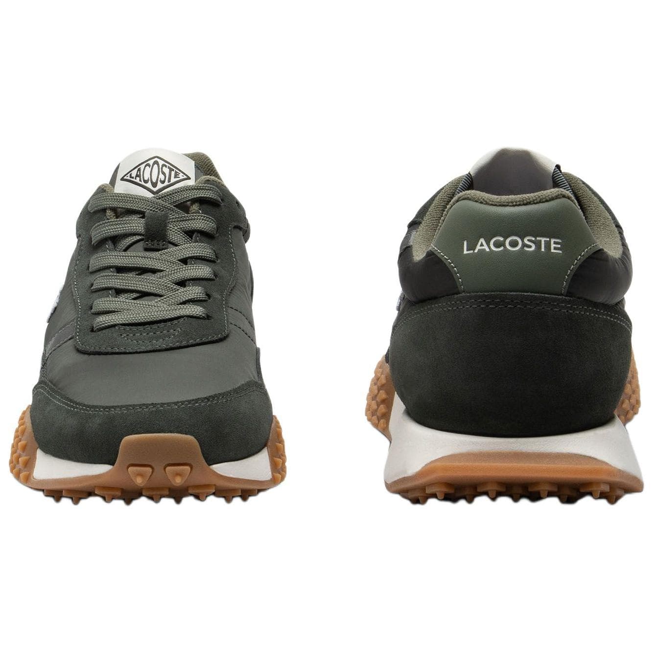 Кроссовки LACOSTE Противоскользящая Устойчивая к истиранию Низкий Топ Повседневная Обувь Мужская Зеленая - изображение 4