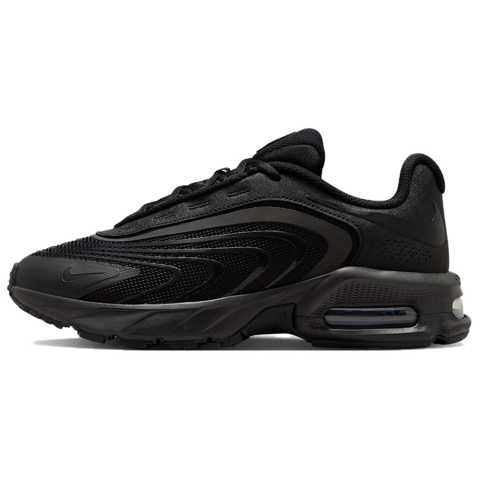 Кроссовки Nike Air Max Пламя Синтетическая кожа Устойчивая к истиранию Низкий верх Повседневная обувь Женская Черная - изображение 1