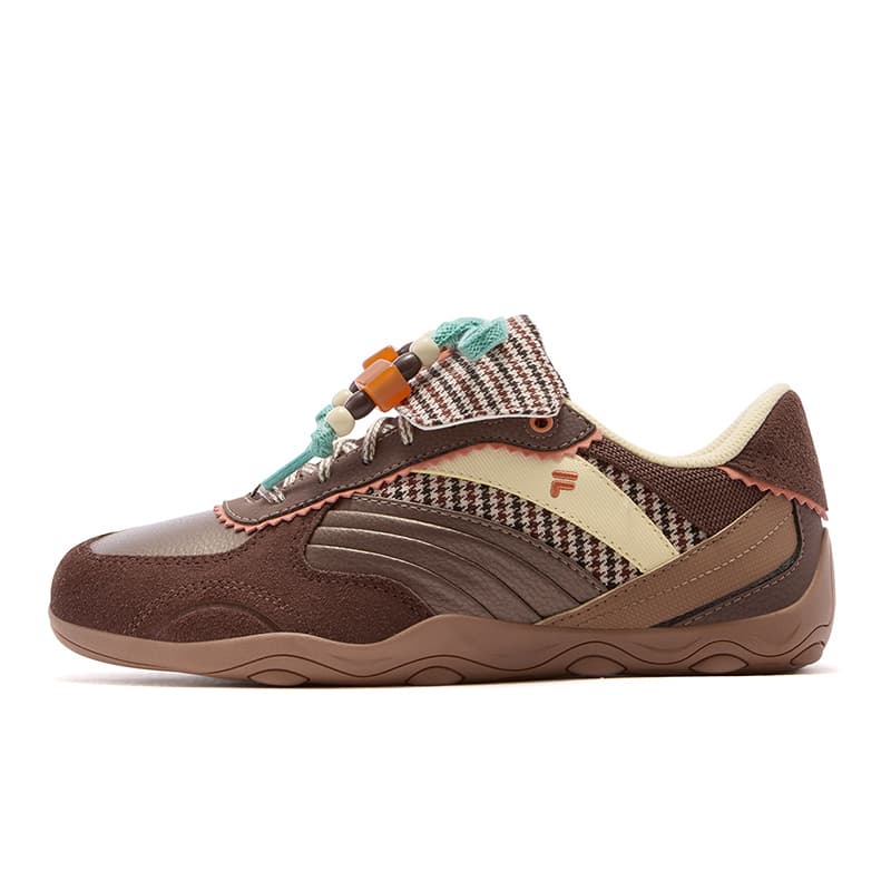Кроссовки FILA FUSION FLORA Текстиль Синтетическая кожа Низкий топ Повседневная обувь Женская Каменно-коричневый - изображение 1