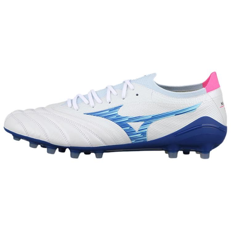 Кроссовки для футбола Mizuno Morelia Neo 4 Футбольные бутсы Унисекс Белый Синий Розовый - изображение 1