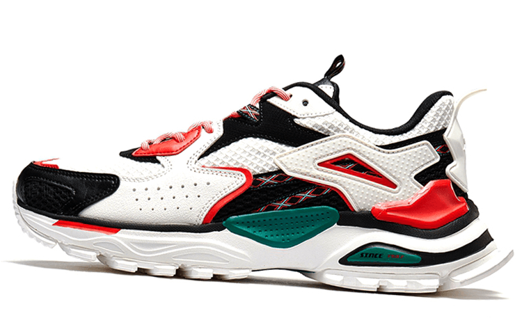 Кроссовки Xtep Colorblock Mesh Low Sneakers White Red - изображение 2