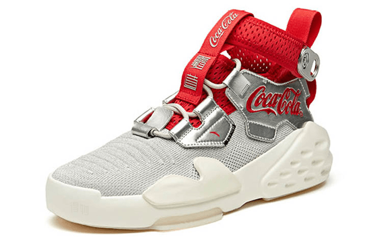 Кроссовки Coca-Cola x Anta High Top White Grey Red - изображение 3