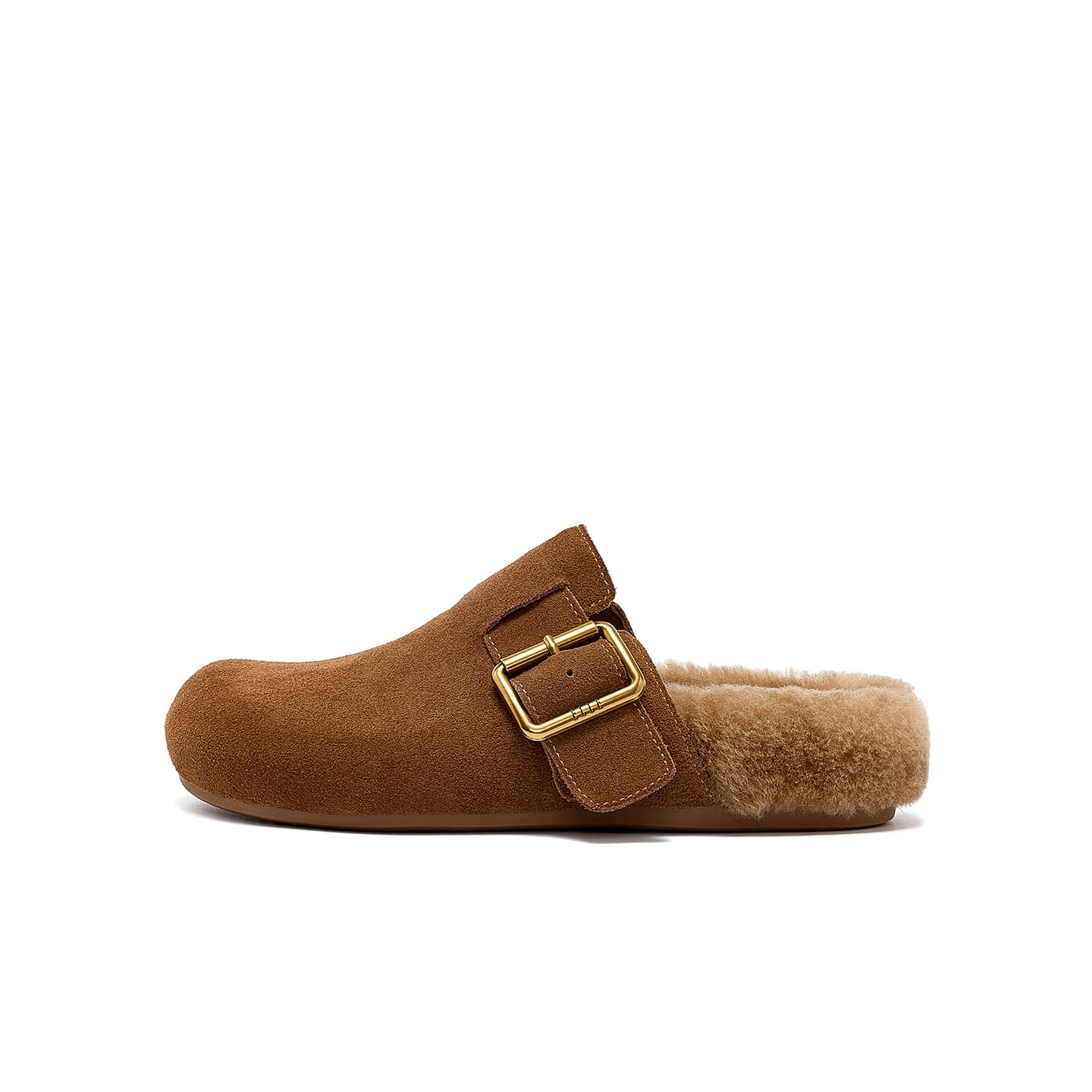 Сандалии ELLE Флисовая подкладка Birkenstock Стиль Обувь Винтажный Повседневный Бизнес Повседневный Слайд-он Утепленная Обувь - изображение 1