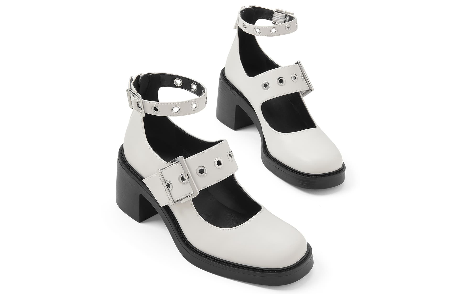 Тапочки CHARLESKEITH ck PU 6.8cm BlackWhite - изображение 3
