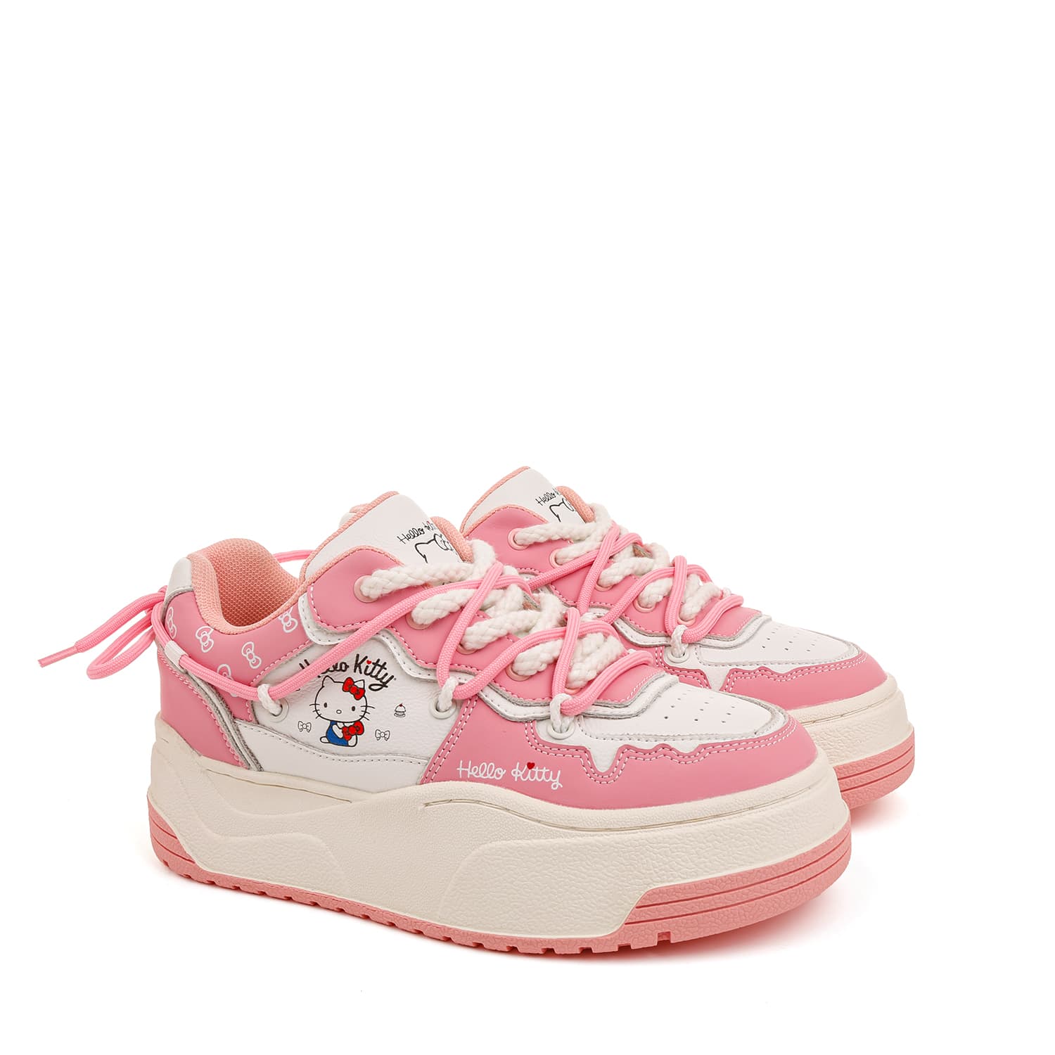 Кроссовки Sanrio x Hello Kitty Спилок коровья Аbrasion Resistant визуально увеличивает рост Низкие Кроссовки для скейтбординга - изображение 3